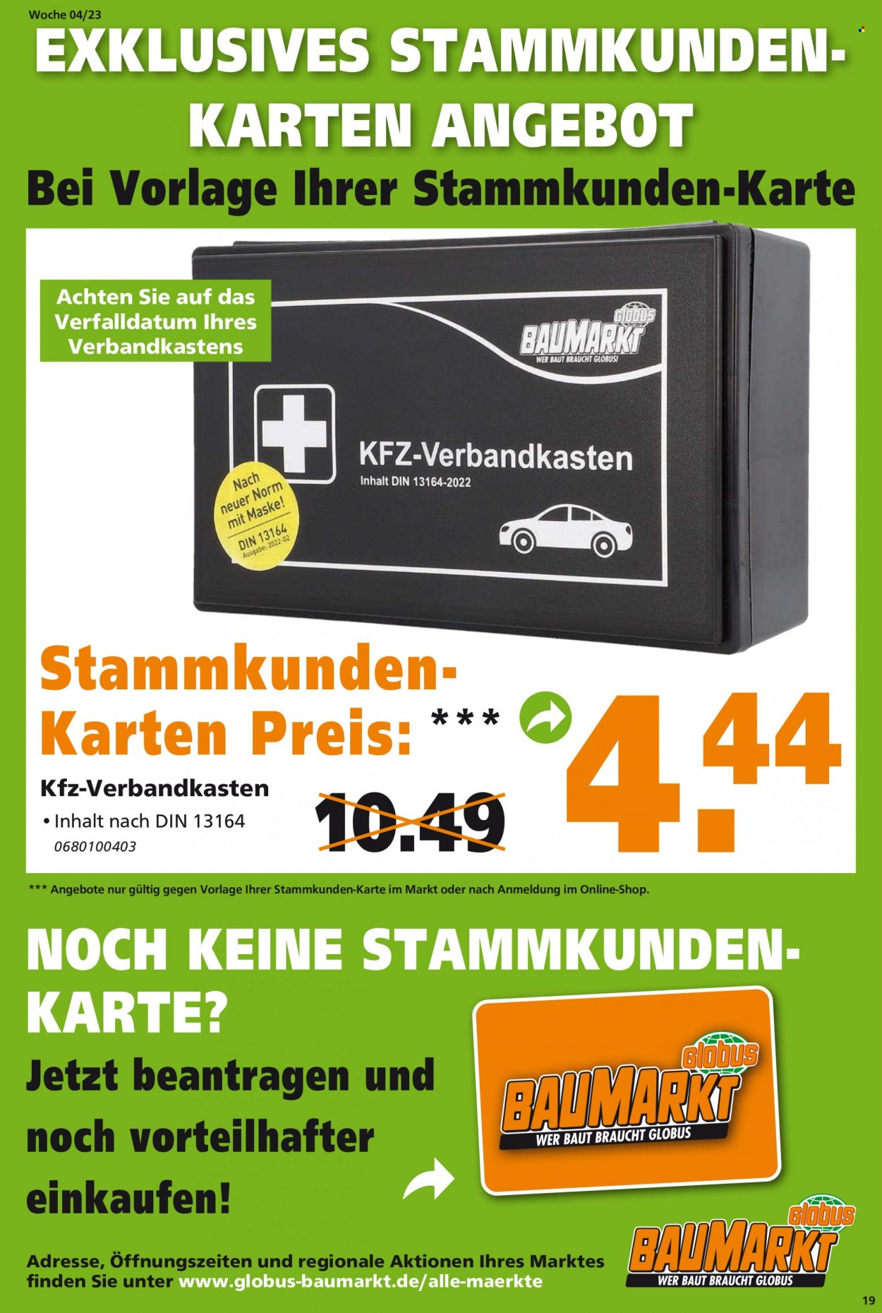 Globus Baumarkt Prospekte  - 23.01.2023 - 28.01.2023. Seite 19