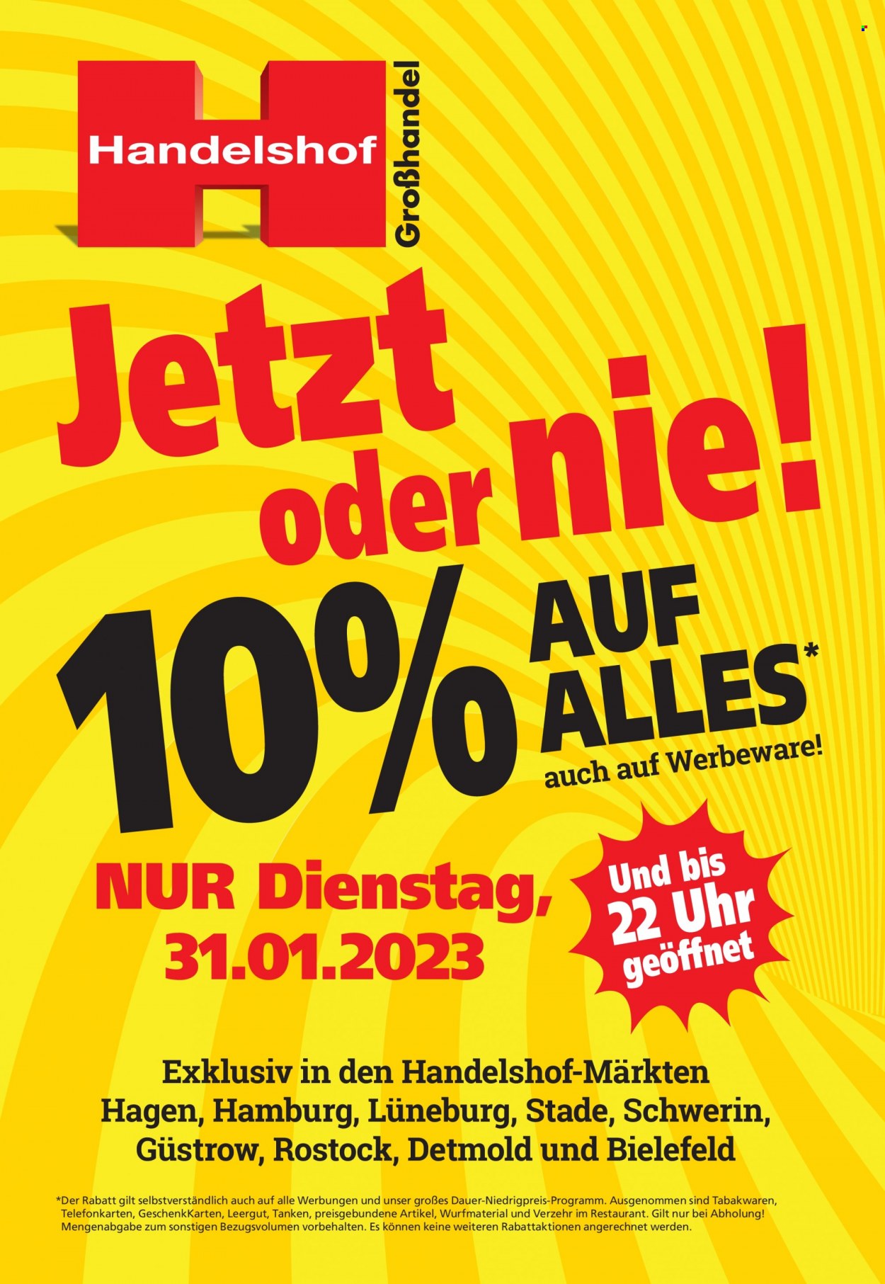 Handelshof Prospekte  - 31.01.2023 - 31.01.2023. Seite 1