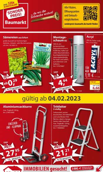 Prospekte Sonderpreis-Baumarkt - 4.02.2023 - 10.02.2023.