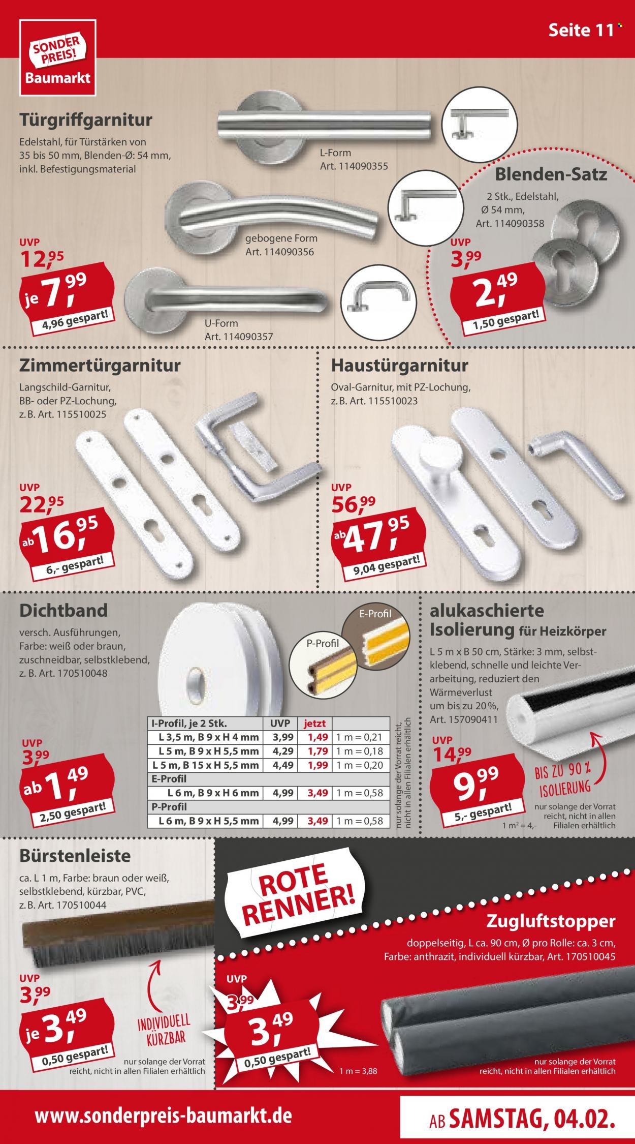 Sonderpreis-Baumarkt Prospekte  - 4.02.2023 - 10.02.2023. Seite 11