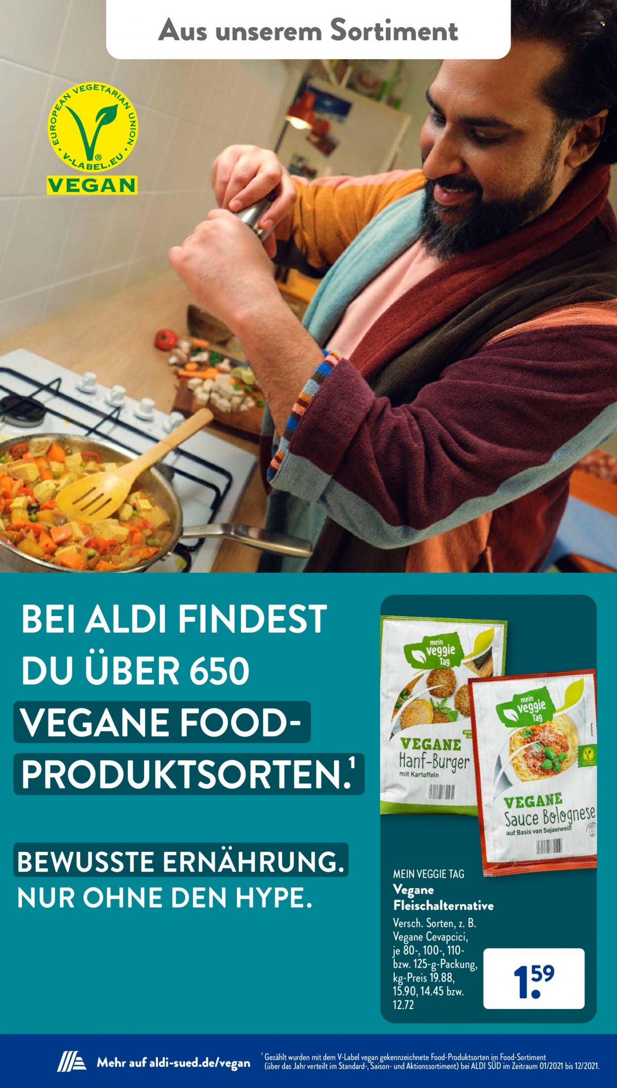 thumbnail - Prospekte ALDI SÜD - 30.01.2023 - 4.02.2023 - Produkte in Aktion - Cevapcici, Hamburger, Bolognese, Soße. Seite 40.