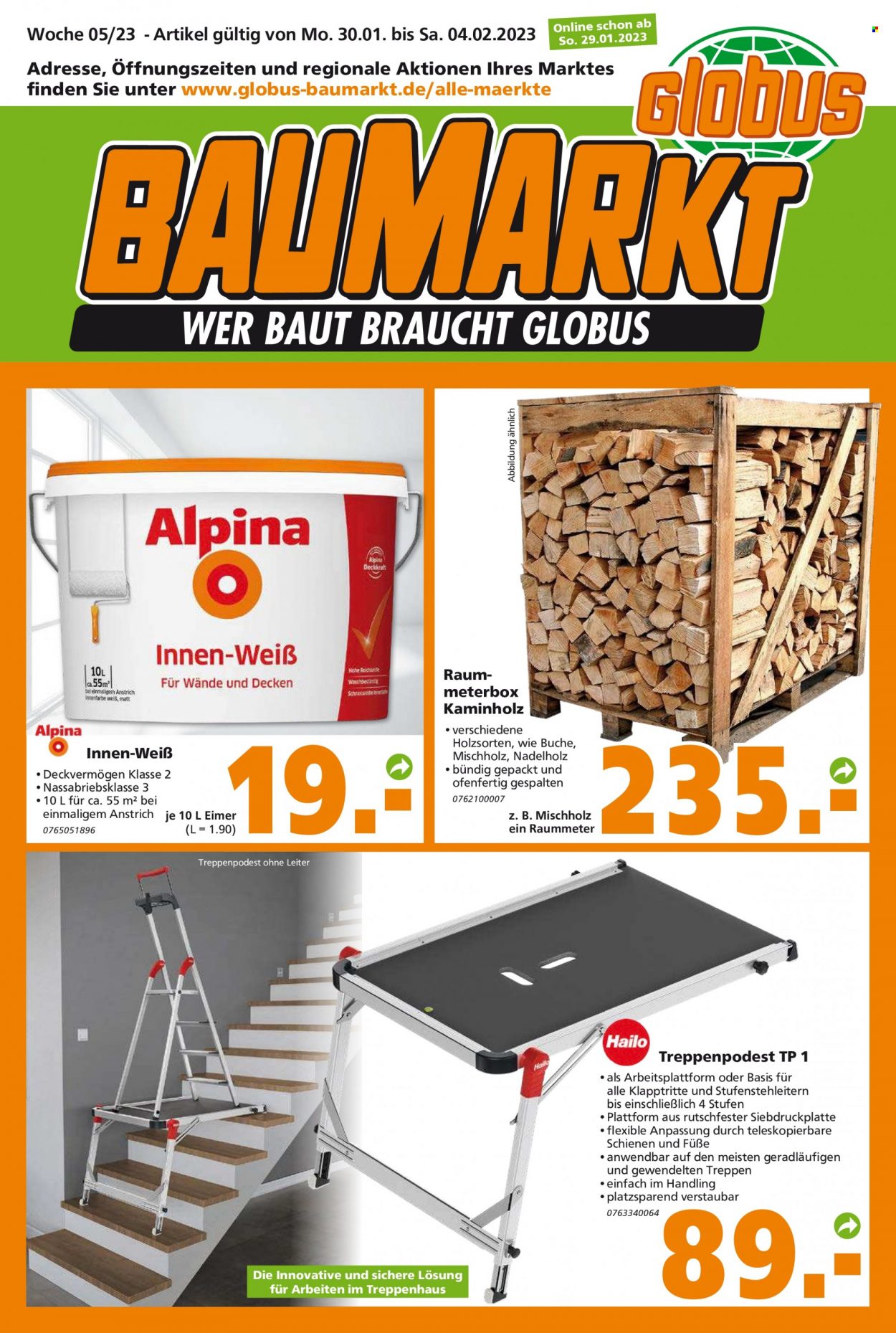 Globus Baumarkt Prospekte  - 30.01.2023 - 4.02.2023. Seite 1