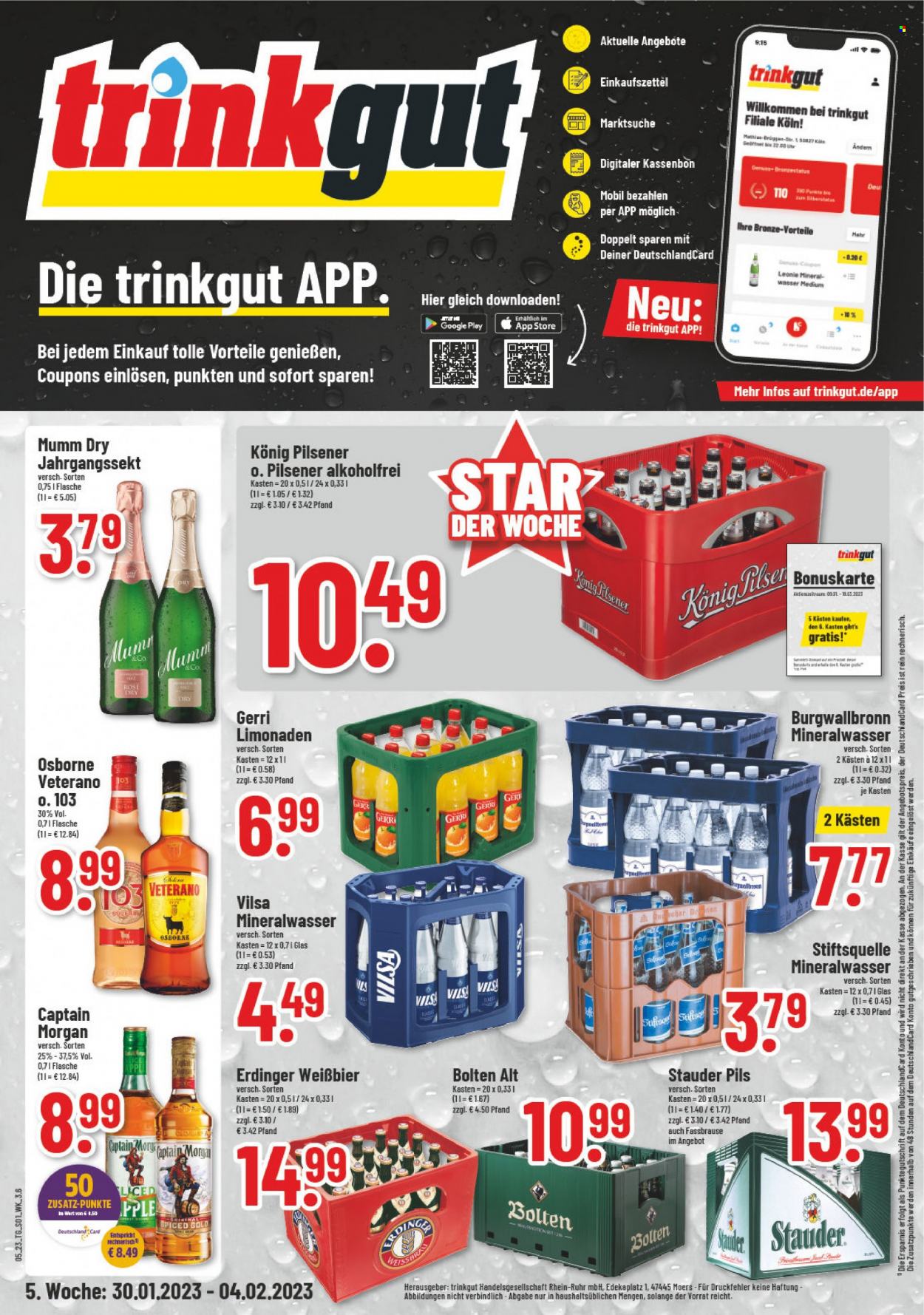 trinkgut Prospekte  - 30.01.2023 - 4.02.2023. Seite 1