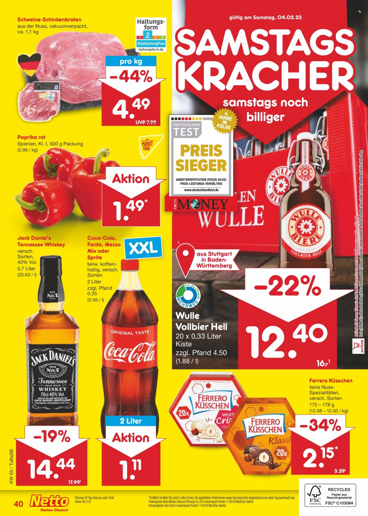 Netto Marken-Discount Prospekte  - 30.01.2023 - 4.02.2023. Seite 40