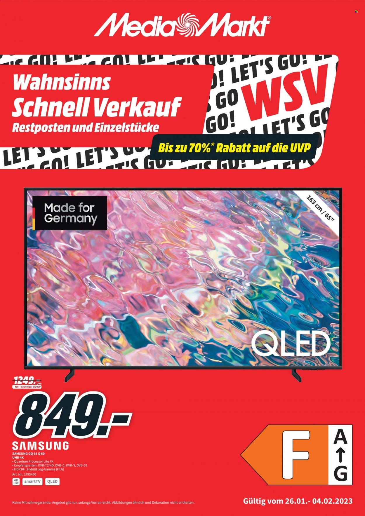 MediaMarkt Prospekte  - 26.01.2023 - 4.02.2023. Seite 1
