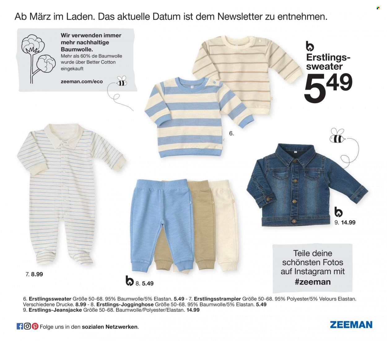 thumbnail - Prospekte Zeeman - Produkte in Aktion - Jacke, Jeansjacke, Hose, Sweater, Jogginghose. Seite 11.