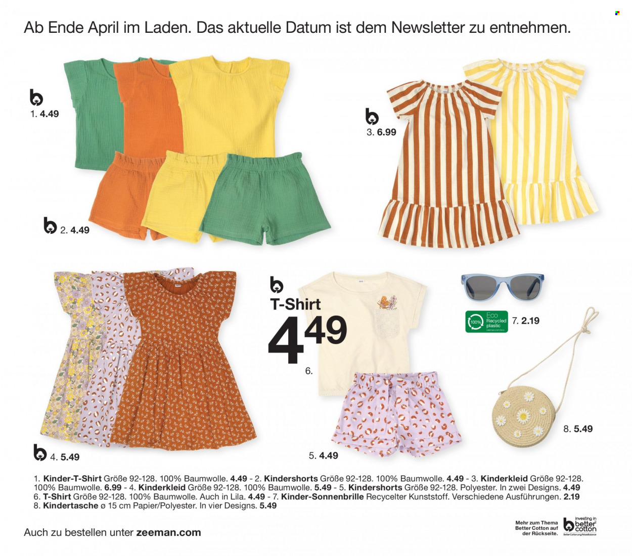 thumbnail - Prospekte Zeeman - Produkte in Aktion - Shirt, Kinder-T-Shirt, T-Shirt, Sonnenbrille. Seite 36.