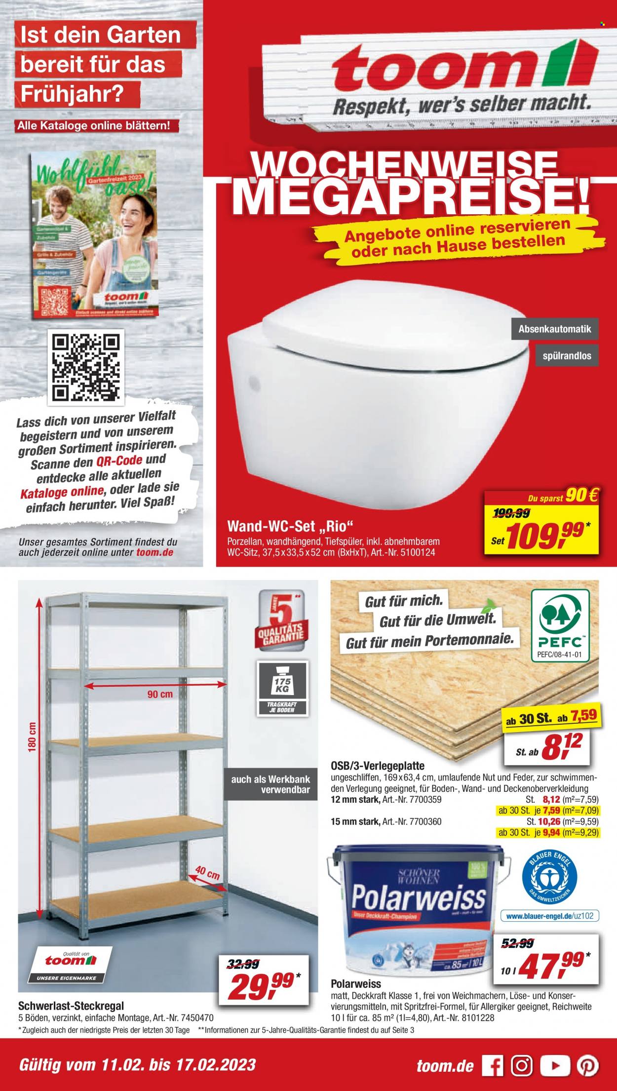 toom Baumarkt Prospekte  - 11.02.2023 - 17.02.2023. Seite 1