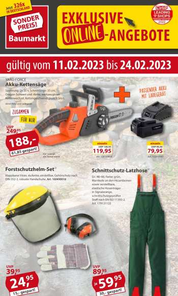 Prospekte Sonderpreis-Baumarkt - 11.02.2023 - 24.02.2023.