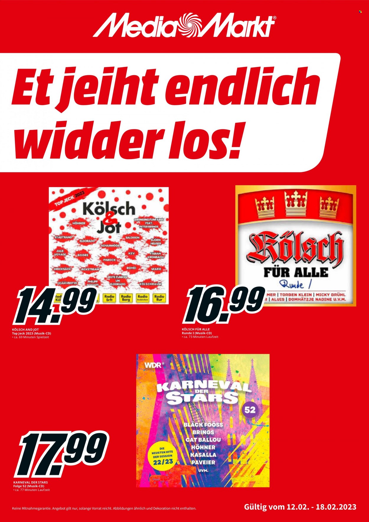 MediaMarkt Prospekte  - 12.02.2023 - 18.02.2023. Seite 1
