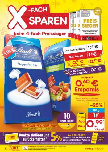 thumbnail - Lindt Maître Chocolatier versch. Sorten, 110 g (10.09 / kg)
