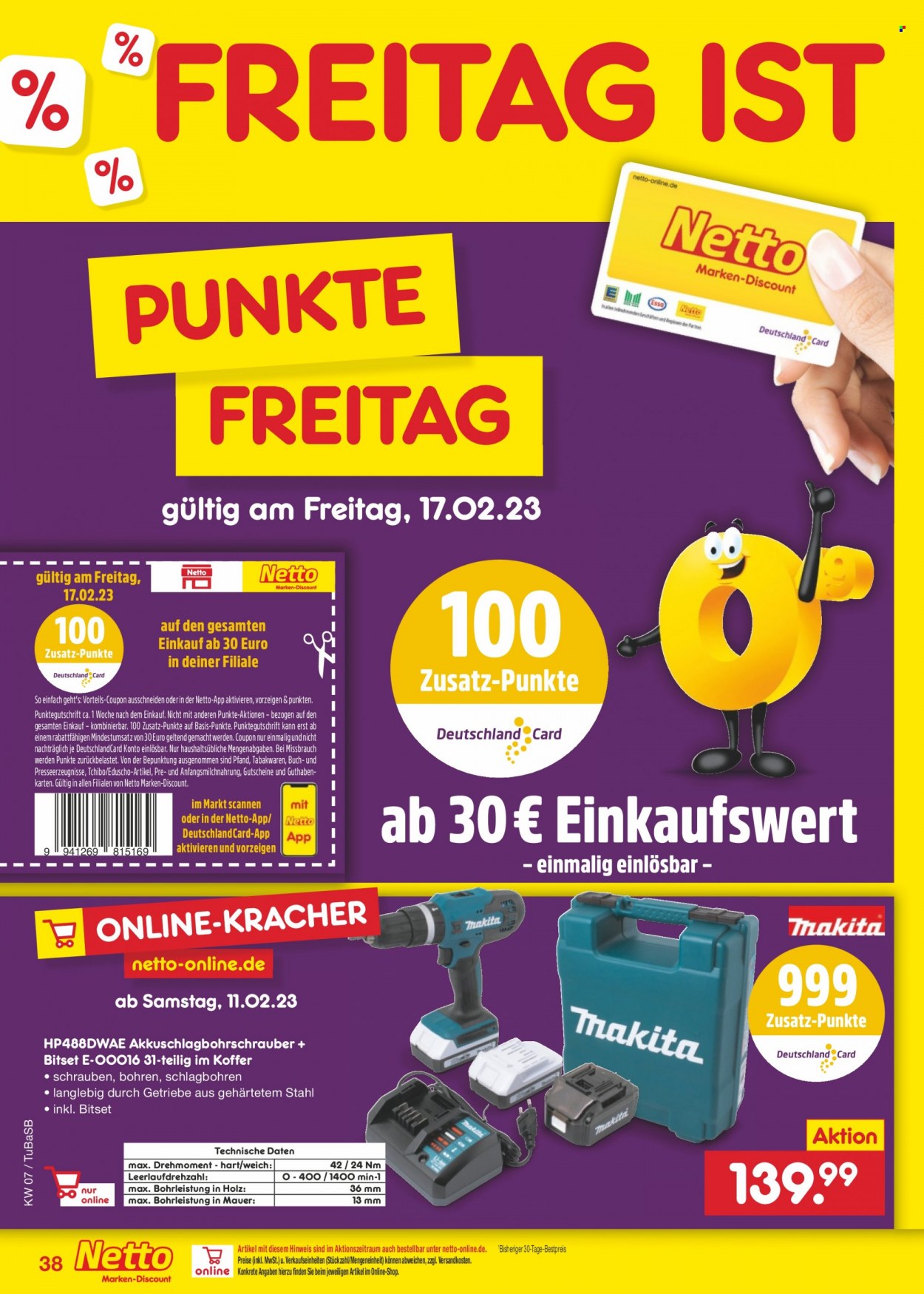 Netto Marken-Discount Prospekte  - 13.02.2023 - 18.02.2023. Seite 38