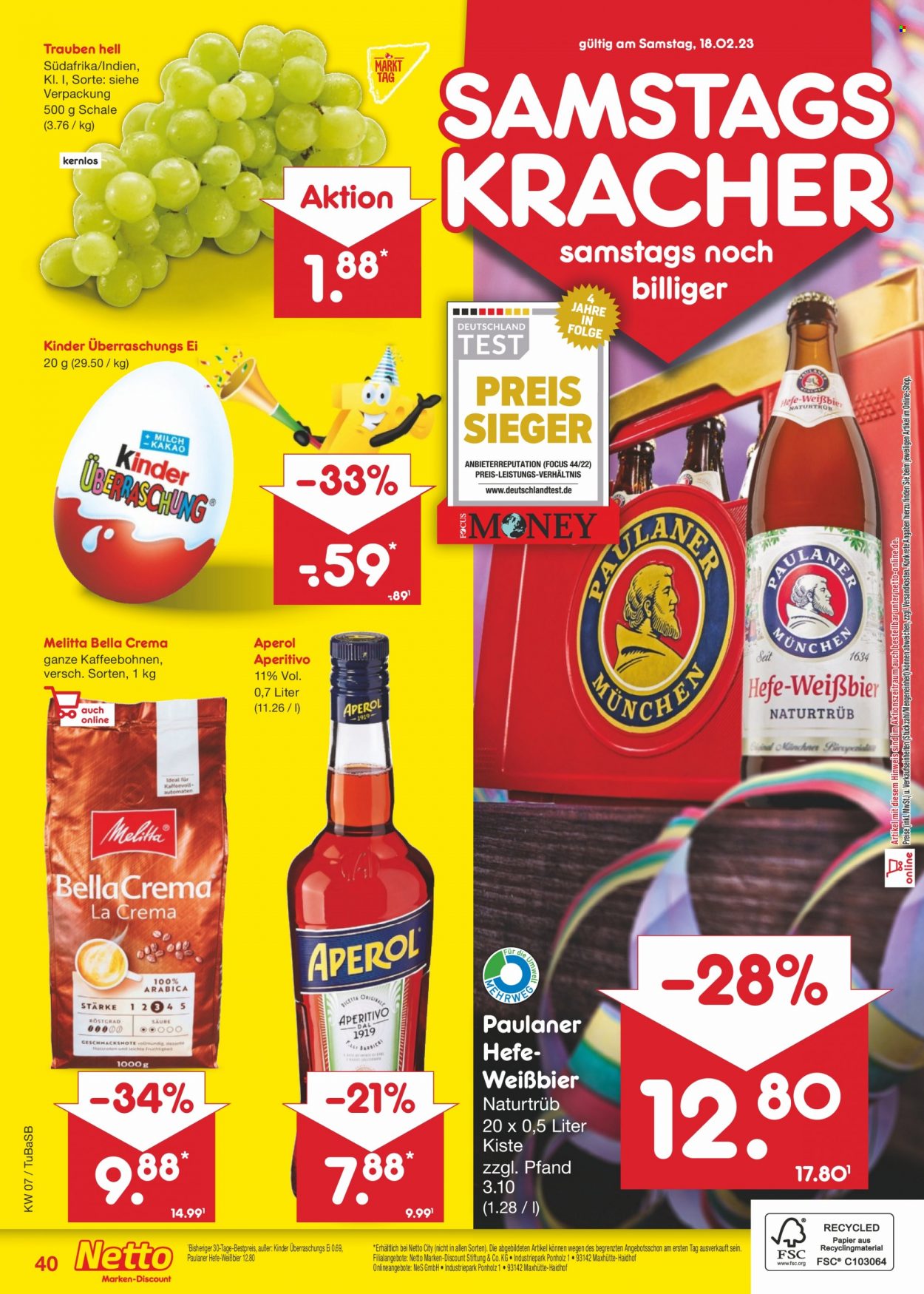 Netto Marken-Discount Prospekte  - 13.02.2023 - 18.02.2023. Seite 40