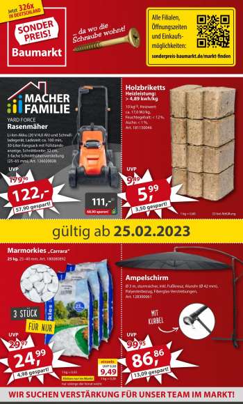 Prospekte Sonderpreis-Baumarkt - 25.02.2023 - 3.03.2023.