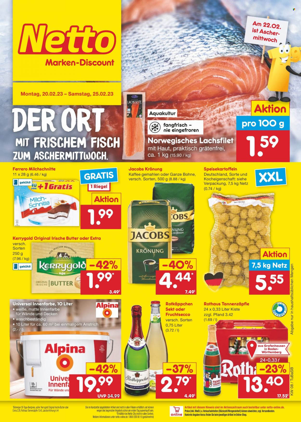 Netto Marken-Discount Prospekte  - 20.02.2023 - 25.02.2023. Seite 1