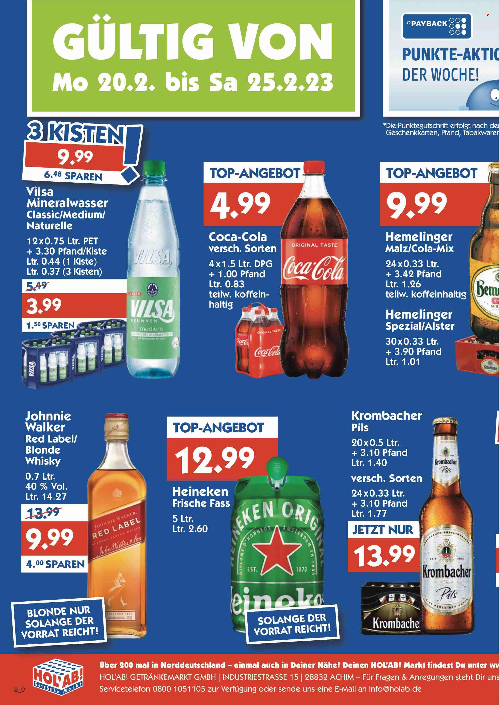 Hol'ab! Getränkemarkt Prospekte  - 20.02.2023 - 25.02.2023. Seite 2