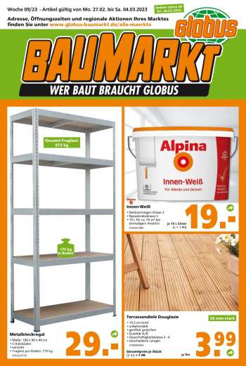 Prospekte Globus Baumarkt - 27.02.2023 - 4.03.2023.