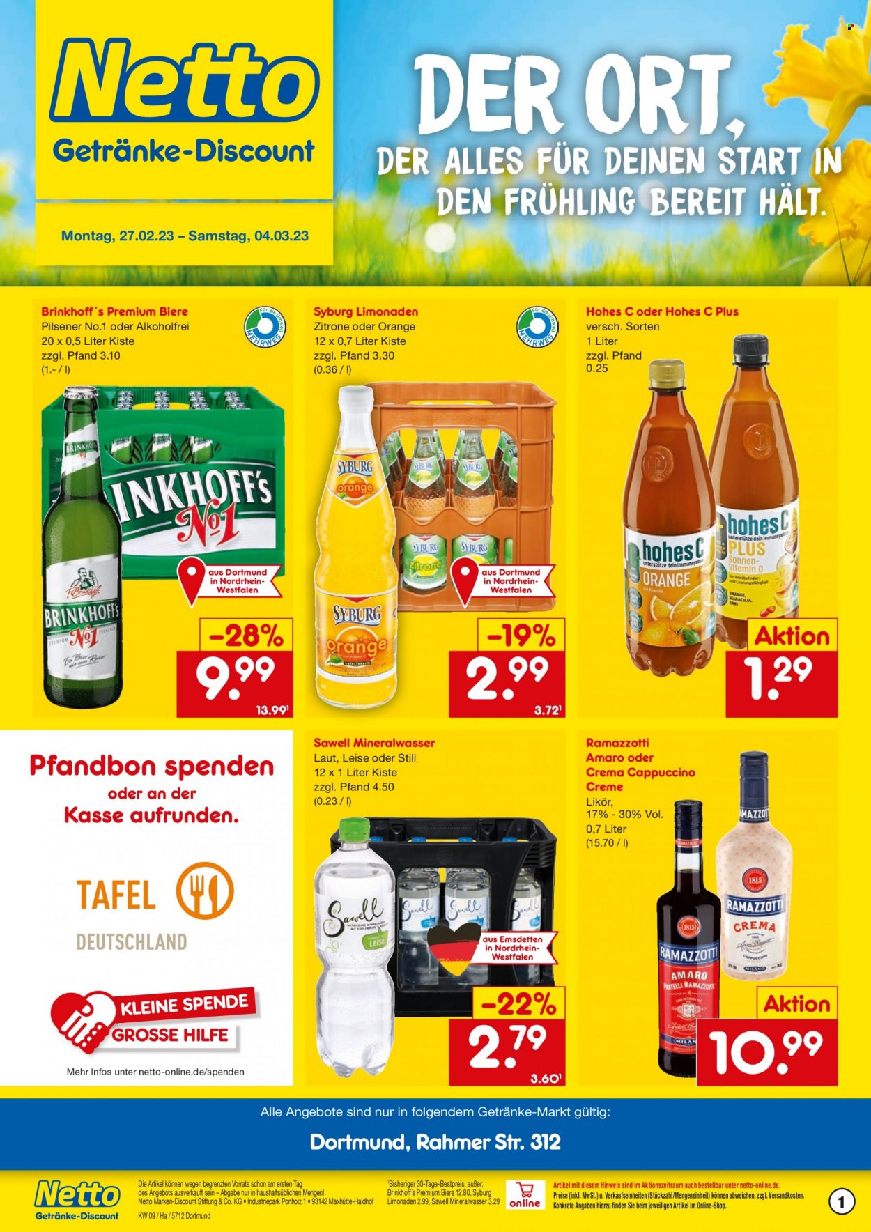 Netto Marken-Discount Prospekte  - 27.02.2023 - 4.03.2023. Seite 1