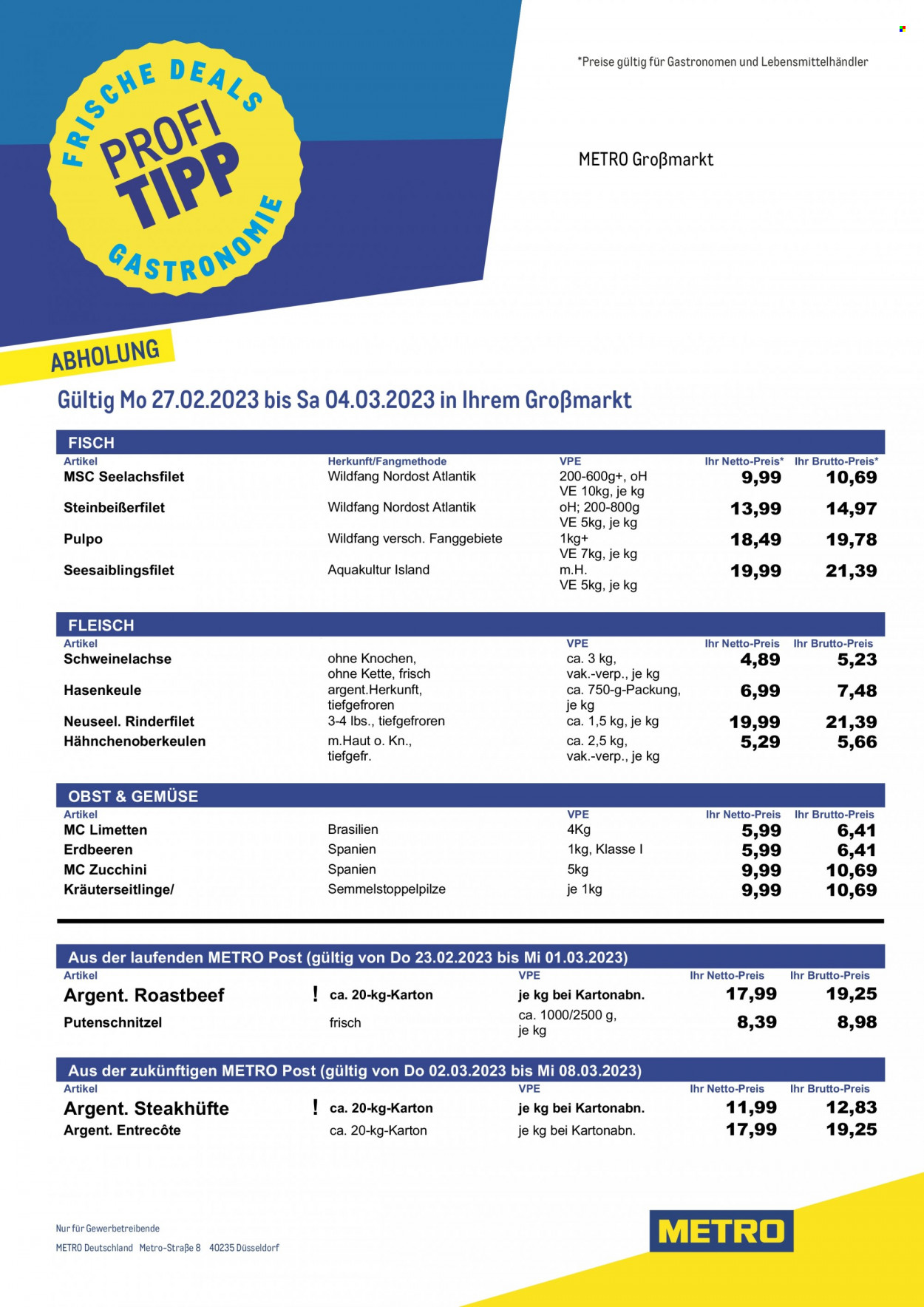 Metro Prospekte  - 27.02.2023 - 4.03.2023. Seite 1