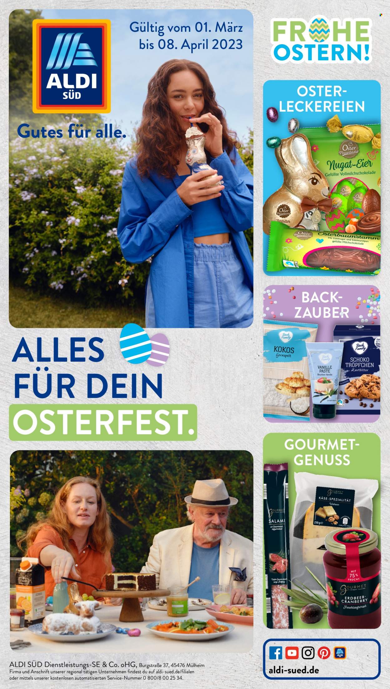 ALDI SÜD Prospekte  - 1.03.2023 - 8.04.2023. Seite 1