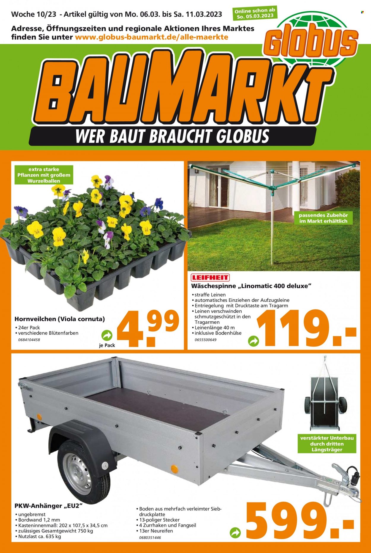 Globus Baumarkt Prospekte  - 6.03.2023 - 11.03.2023. Seite 1