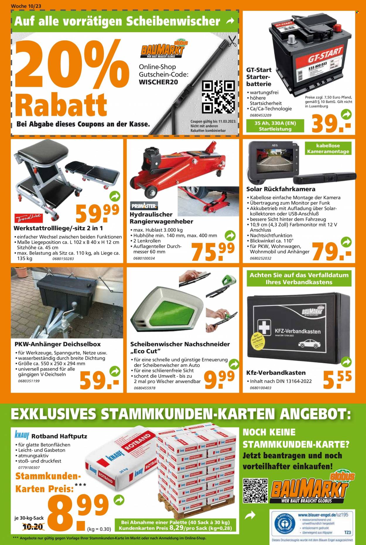 Globus Baumarkt Prospekte  - 6.03.2023 - 11.03.2023. Seite 20