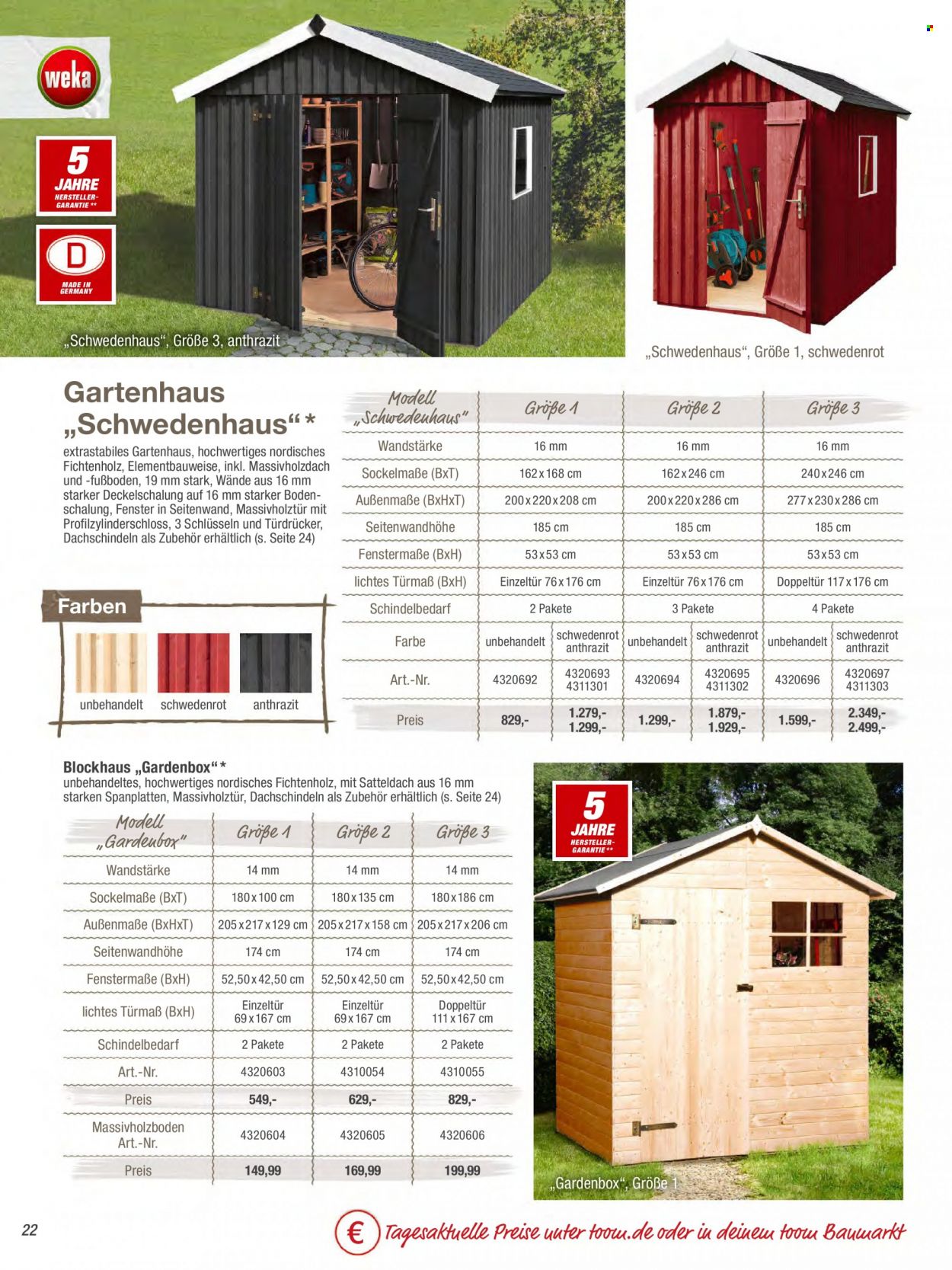 toom Baumarkt Prospekte  - 1.03.2023 - 30.04.2023. Seite 22