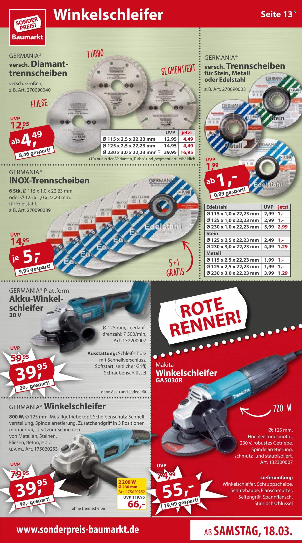 Sonderpreis-Baumarkt Prospekte  - 18.03.2023 - 24.03.2023. Seite 13