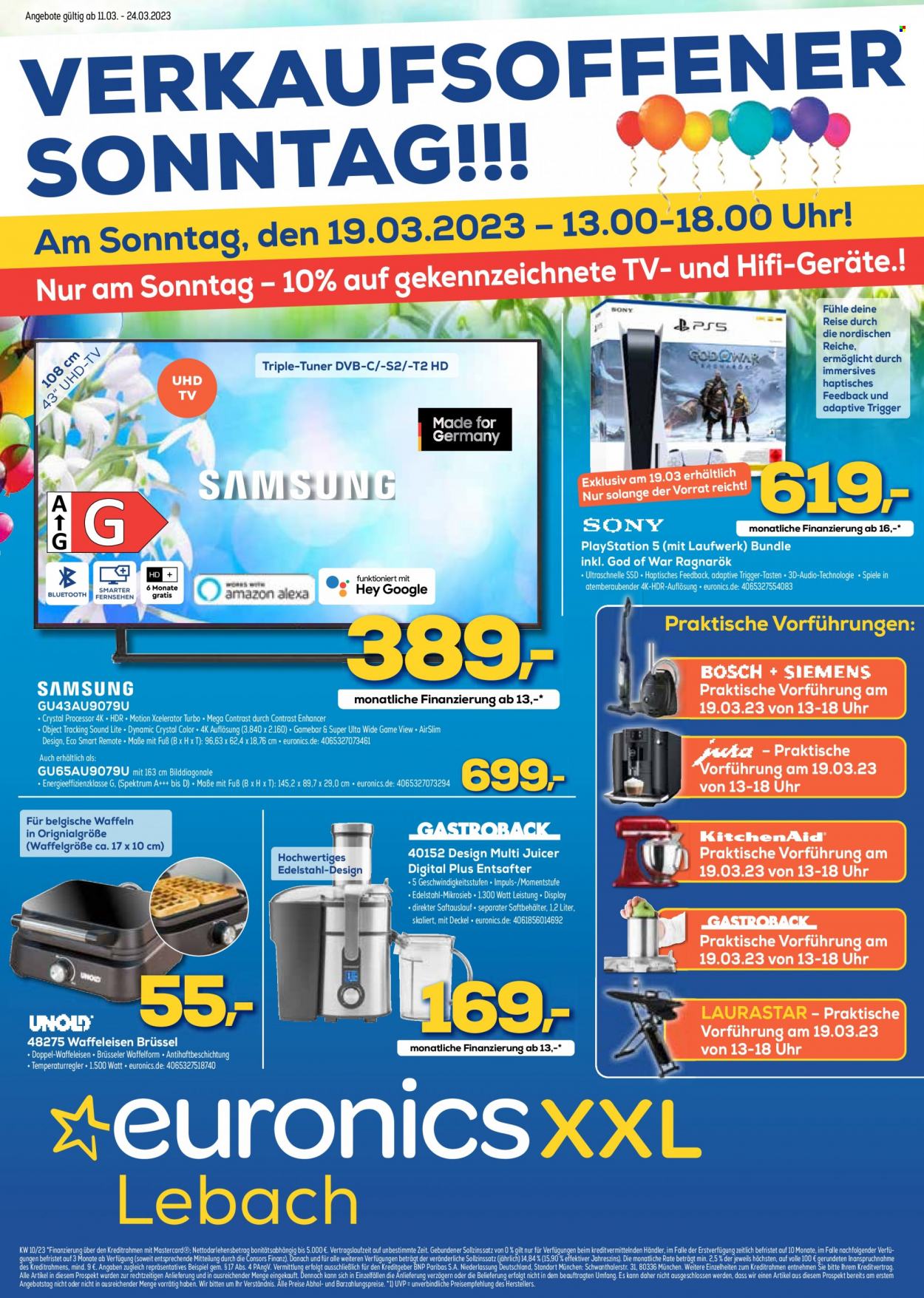 Euronics Prospekte  - 11.03.2023 - 24.03.2023. Seite 1