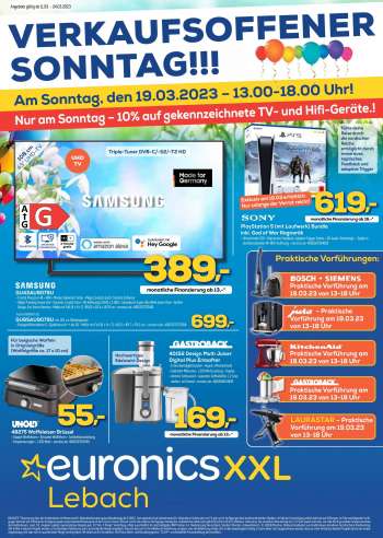 Prospekte Euronics - 11.03.2023 - 24.03.2023.