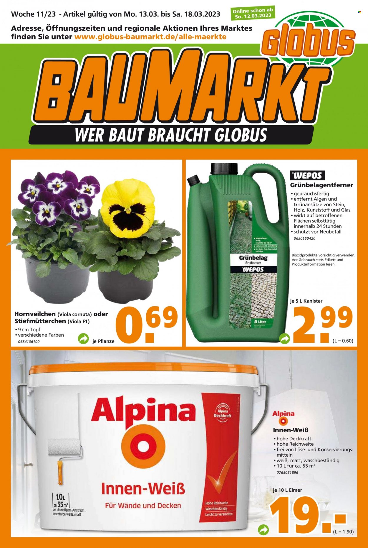 Globus Baumarkt Prospekte  - 12.03.2023 - 18.03.2023. Seite 1
