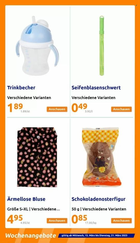 Prospekte Action - 15.03.2023 - 21.03.2023 - Produkte in Aktion - Trinkbecher, Bluse. Seite 13.