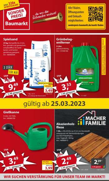 Prospekte Sonderpreis-Baumarkt - 25.03.2023 - 31.03.2023.