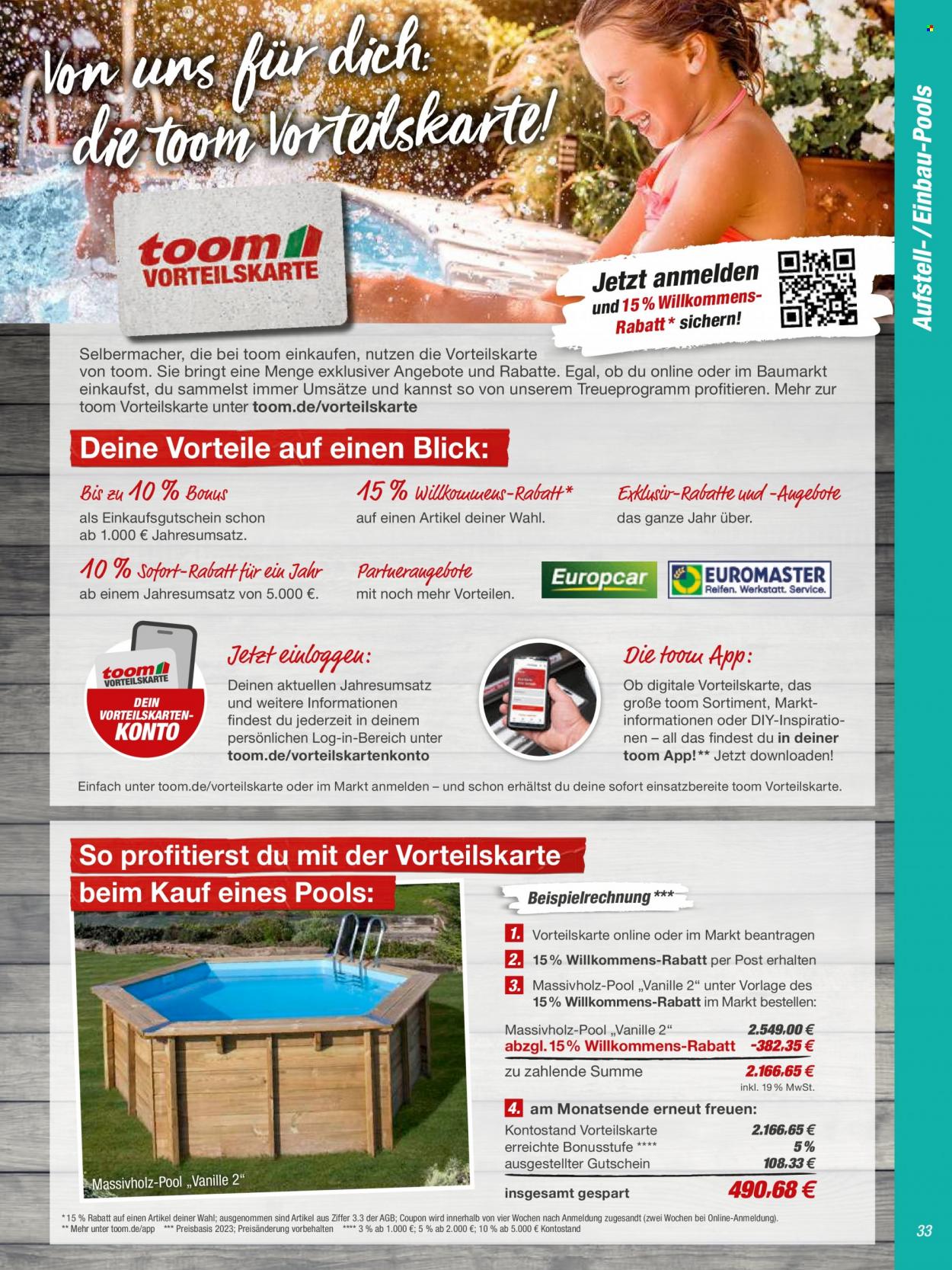 toom Baumarkt Prospekte  - 10.03.2023 - 31.05.2023. Seite 33