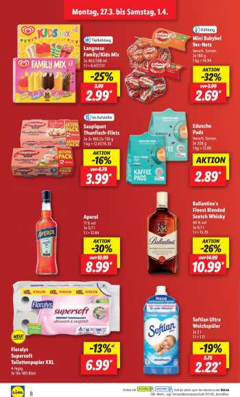 thumbnail - Eduscho Pads Versch. Sorten. Je 208 g 1 kg = 13.89