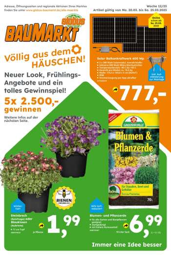 Prospekte Globus Baumarkt - 20.03.2023 - 25.03.2023.