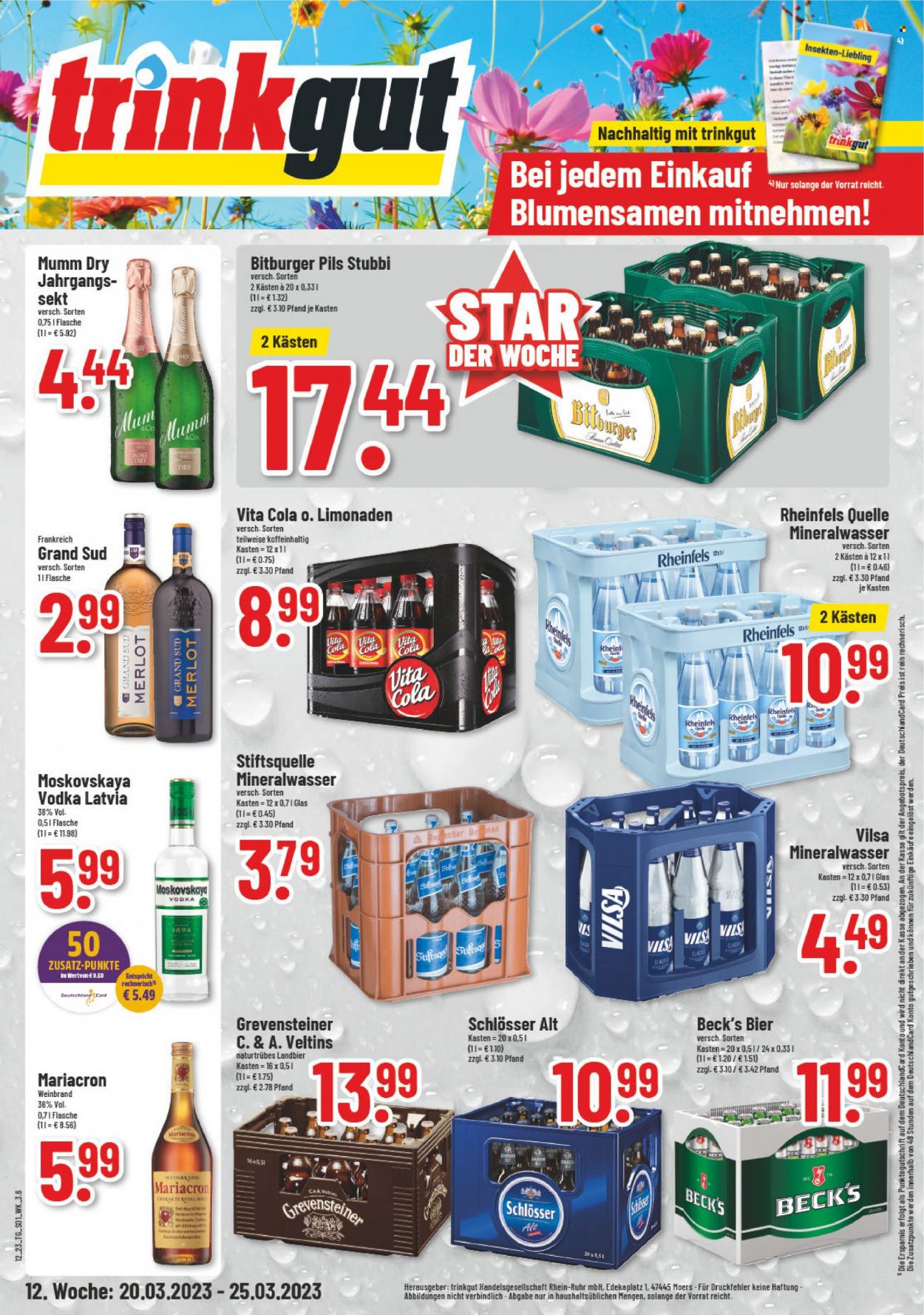trinkgut Prospekte  - 20.03.2023 - 25.03.2023. Seite 1