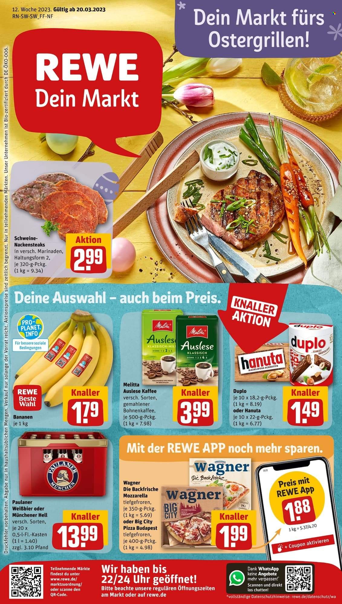 Leták REWE - 20.3.2023 - 25.3.2023. Strana 1