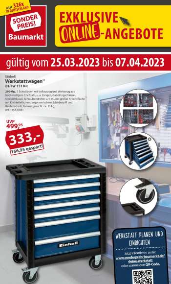 Prospekte Sonderpreis-Baumarkt - 25.03.2023 - 7.04.2023.