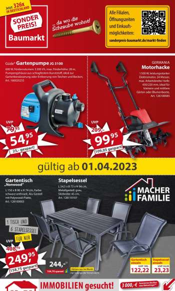 Prospekte Sonderpreis-Baumarkt - 1.04.2023 - 7.04.2023.