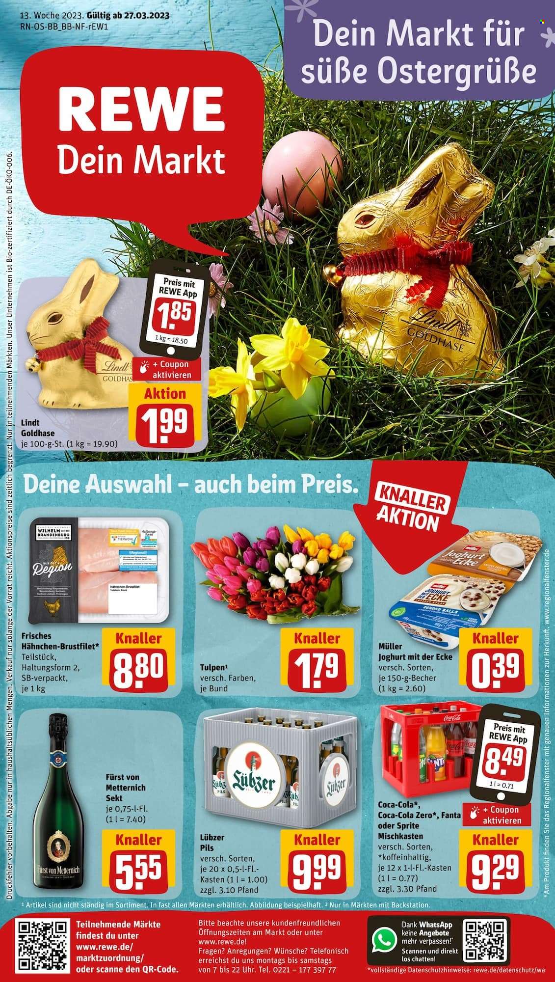 REWE Prospekte  - 27.03.2023 - 1.04.2023. Seite 1