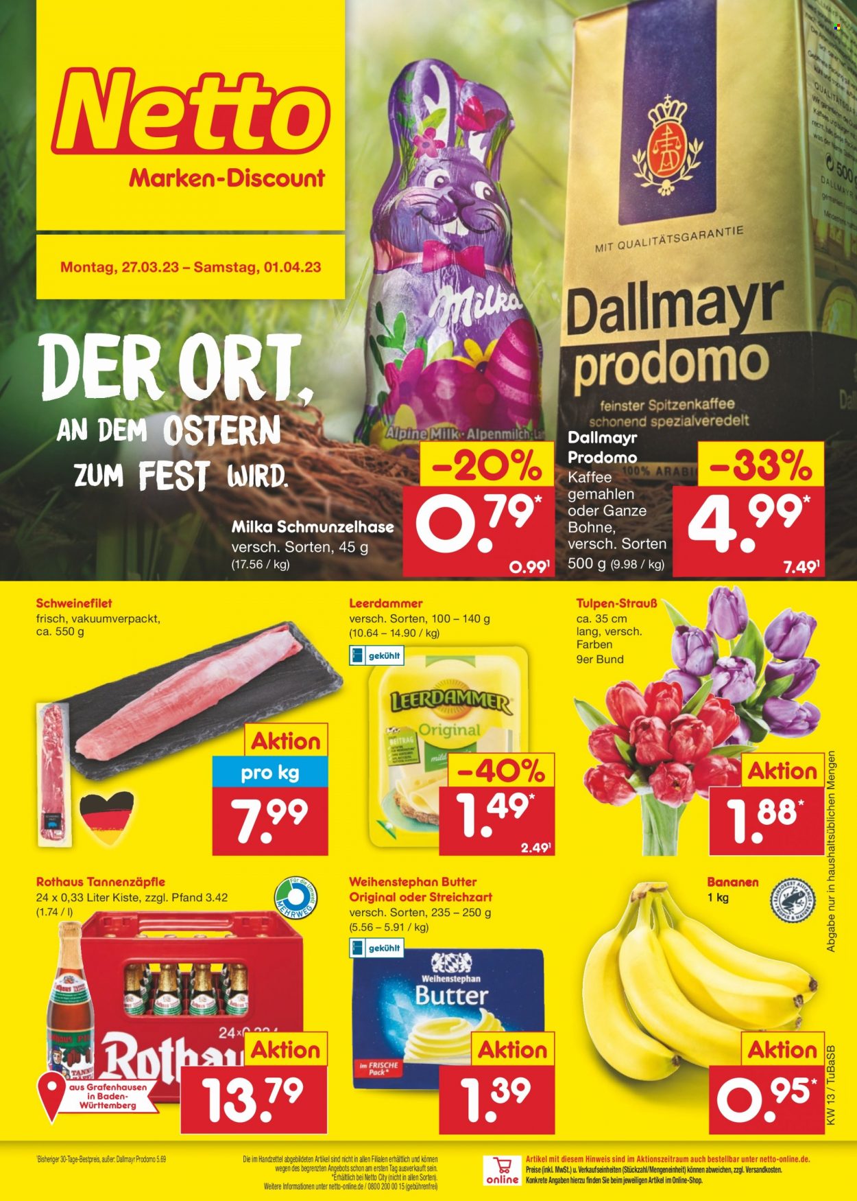 Netto Marken-Discount Prospekte  - 27.03.2023 - 1.04.2023. Seite 1