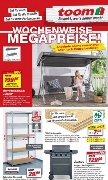 Prospekte toom Baumarkt - 1.04.2023 - 7.04.2023.