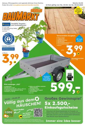 Prospekte Globus Baumarkt - 3.04.2023 - 8.04.2023.