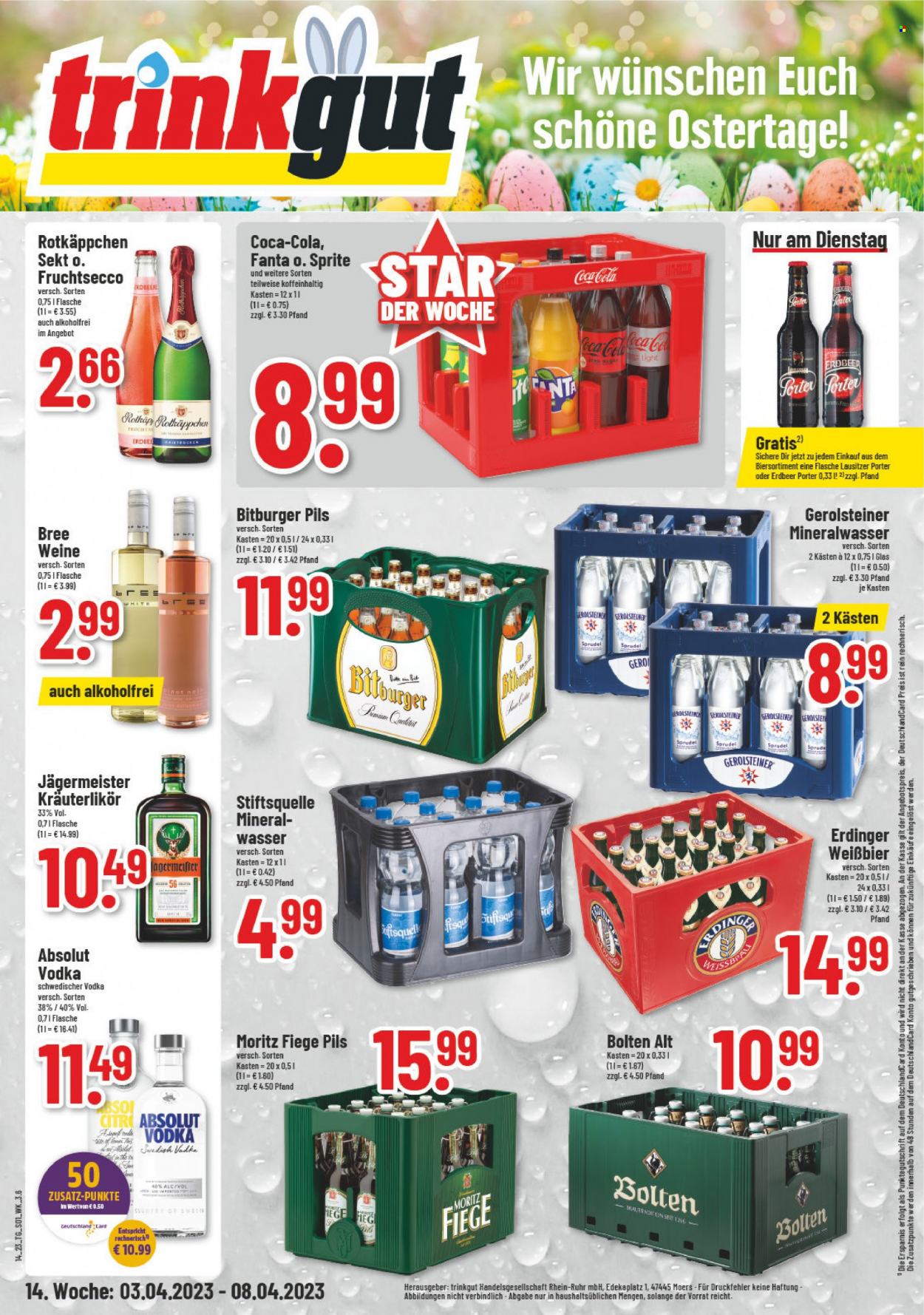 trinkgut Prospekte  - 3.04.2023 - 8.04.2023. Seite 1