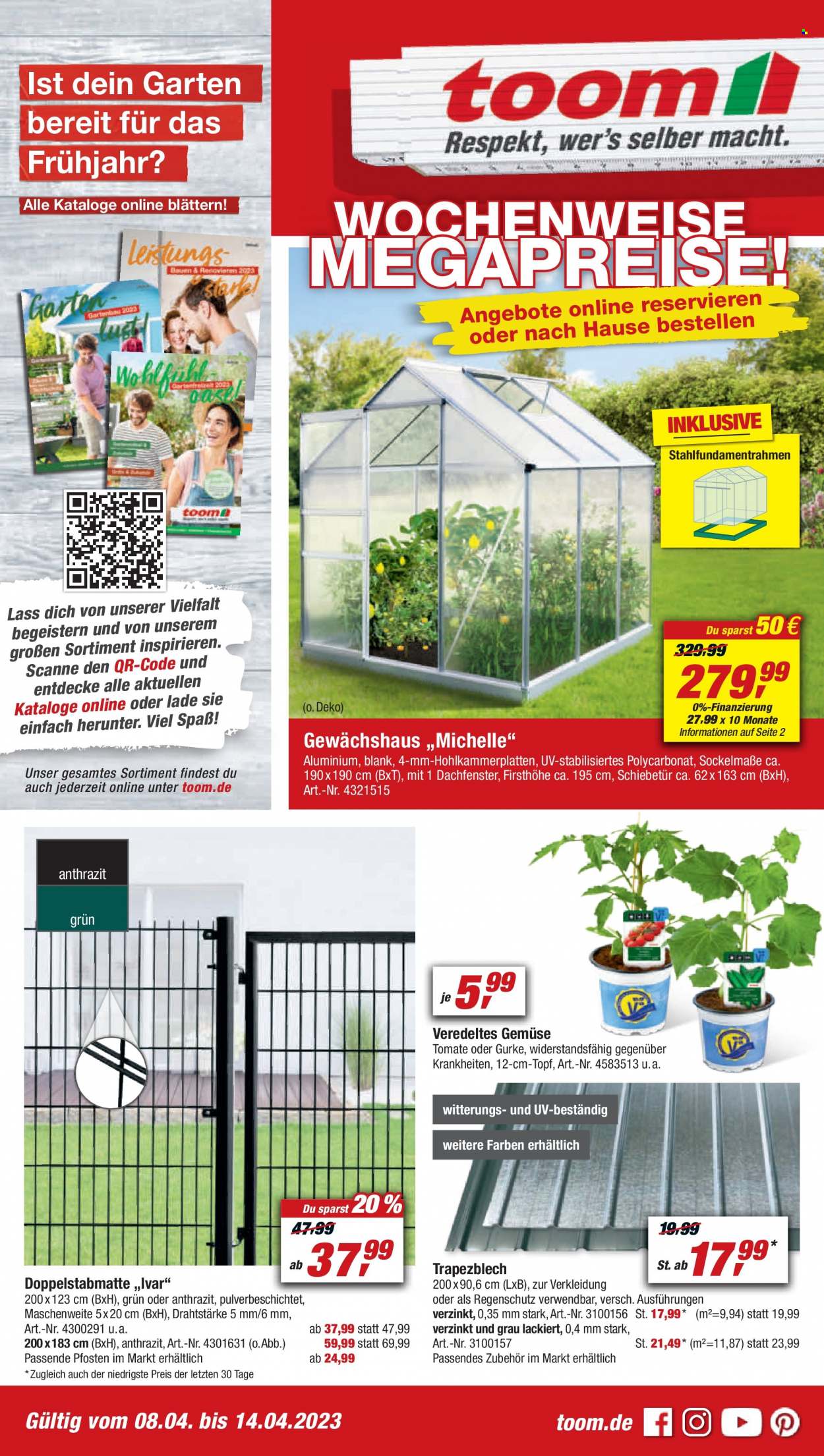 toom Baumarkt Prospekte  - 8.04.2023 - 14.04.2023. Seite 1