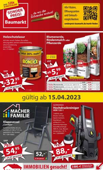 Prospekte Sonderpreis-Baumarkt - 15.04.2023 - 21.04.2023.