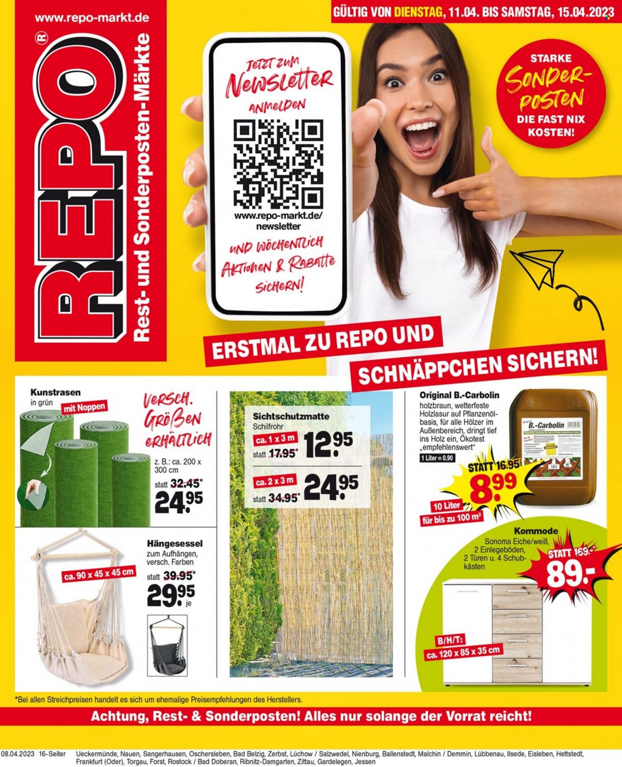 Repo Prospekte  - 11.04.2023 - 15.04.2023. Seite 1