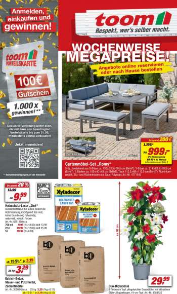 Prospekte toom Baumarkt - 15.04.2023 - 21.04.2023.
