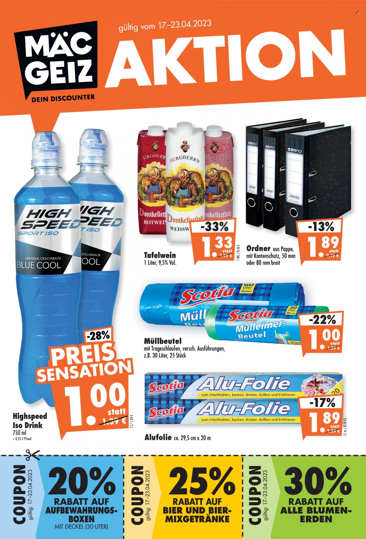 Mäc-Geiz Prospekte  - 17.04.2023 - 23.04.2023. Seite 1